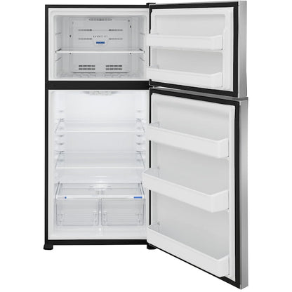 Frigidaire 20-cu ft Standard-Depth 30-in Wide Top-Freezer Refrigerator ( Stainless steel ) Garage Ready ENERGY STAR Certified