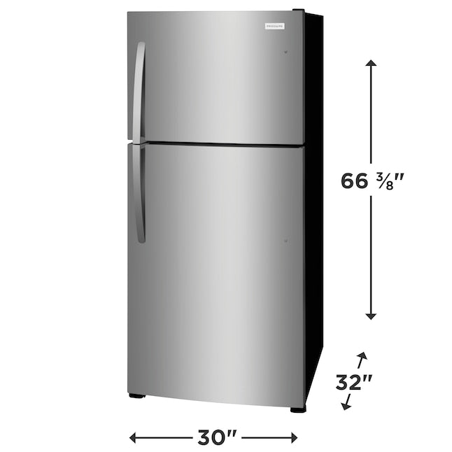 Frigidaire 20-cu ft Top-Freezer Refrigerator ( Stainless steel ) Garage Ready ENERGY STAR Certified