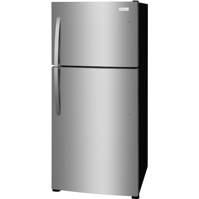 Frigidaire 20-cu ft Standard-Depth 30-in Wide Top-Freezer Refrigerator ( Stainless steel ) Garage Ready ENERGY STAR Certified