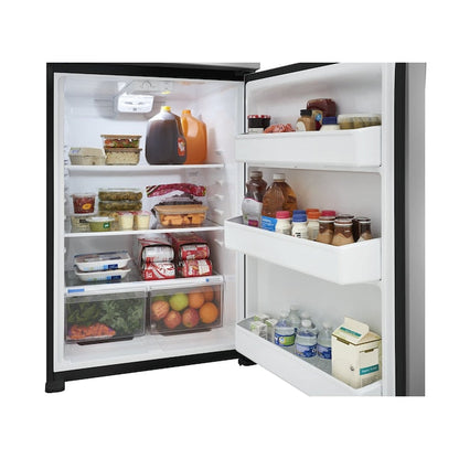 Frigidaire 20-cu ft Standard-Depth 30-in Wide Top-Freezer Refrigerator ( Stainless steel ) Garage Ready ENERGY STAR Certified