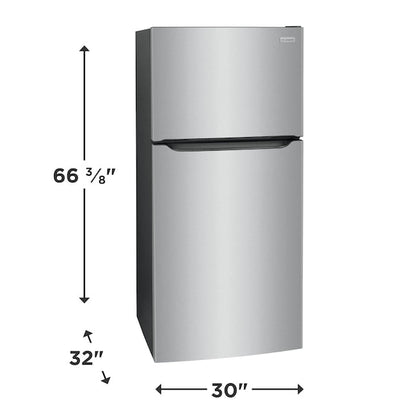 Frigidaire 20-cu ft Top-Freezer Refrigerator ( Stainless Steel ) Garage Ready ENERGY STAR Certified