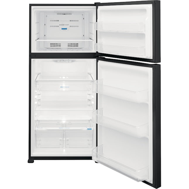 Frigidaire 20-cu ft Standard-Depth 30-in Wide Top-Freezer Refrigerator ( Black ) Garage Ready