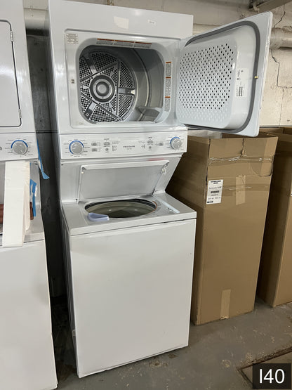 Frigidaire Quick Wash Dry Cycle, Maxfill Stacked Laundry Center with 3.9-cu ft Top load Washer and Electric 5.6-cu ft Dryer