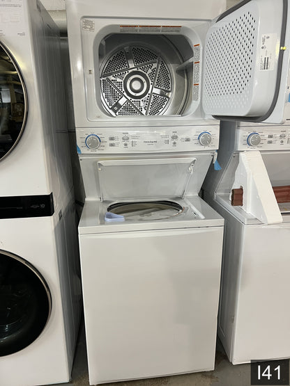 Frigidaire Quick Wash Dry Cycle, Maxfill Stacked Laundry Center with 3.9-cu ft Top load Washer and Electric 5.6-cu ft Dryer