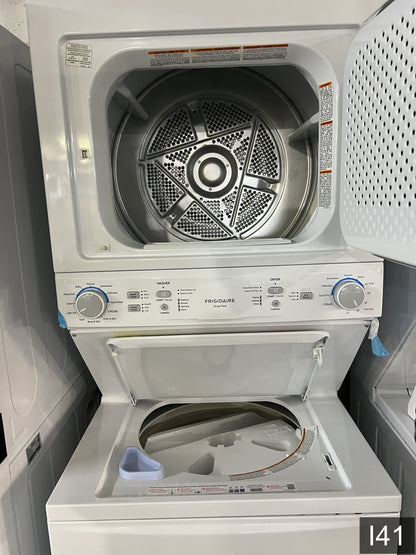 Frigidaire Quick Wash Dry Cycle, Maxfill Stacked Laundry Center with 3.9-cu ft Top load Washer and Electric 5.6-cu ft Dryer