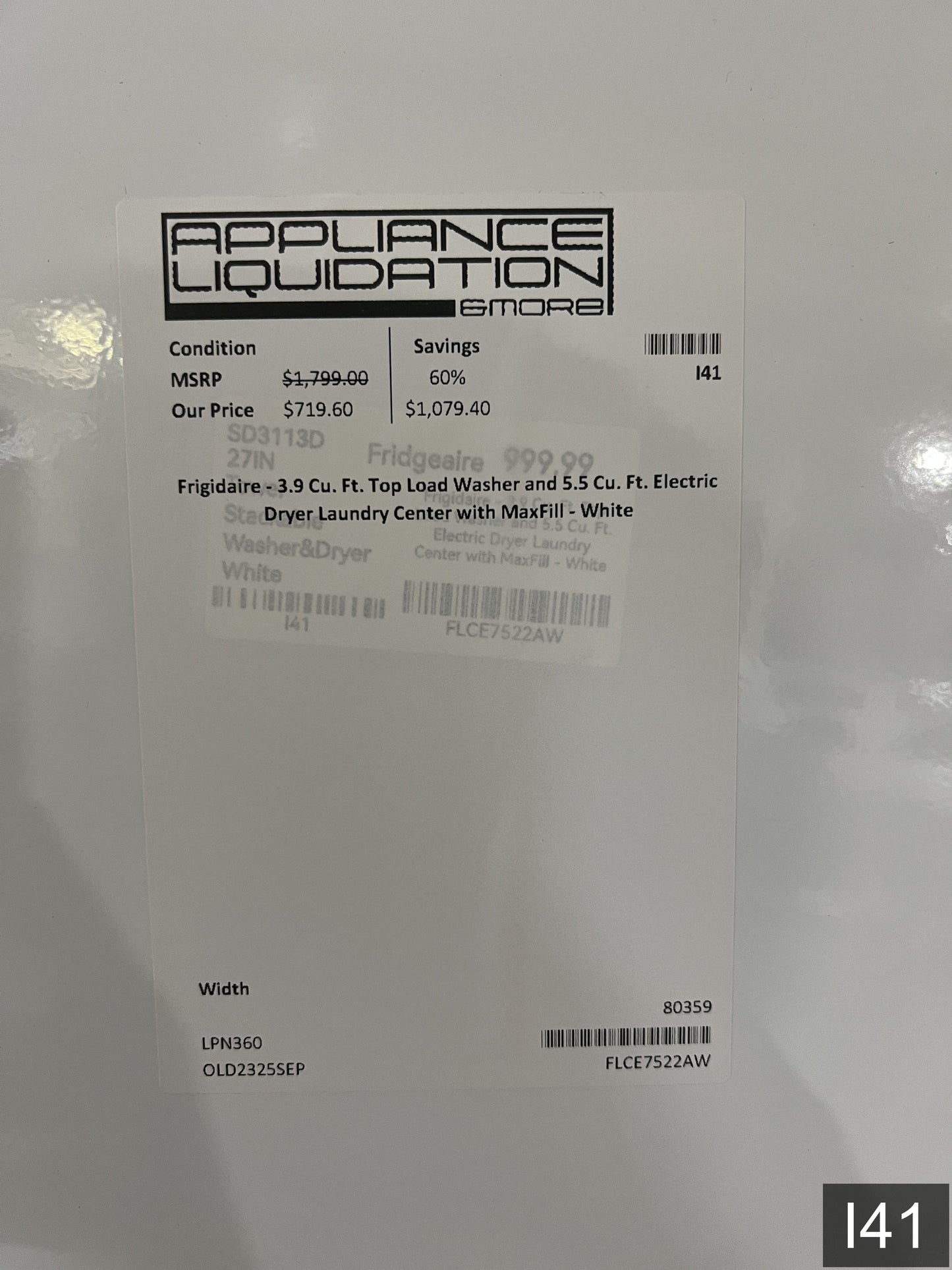 Frigidaire Quick Wash Dry Cycle, Maxfill Stacked Laundry Center with 3.9-cu ft Top load Washer and Electric 5.6-cu ft Dryer
