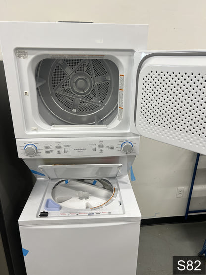 Frigidaire Quick Wash Dry Cycle, Maxfill Stacked Laundry Center with 3.9-cu ft Top load Washer and Electric 5.6-cu ft Dryer