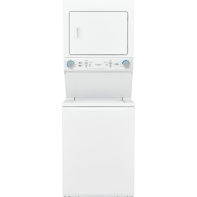 Frigidaire Quick Wash Dry Cycle, Maxfill and Long Vent Stacked Laundry Center with 3.9-cu ft Top load Washer and Electric 5.6-cu ft Dryer