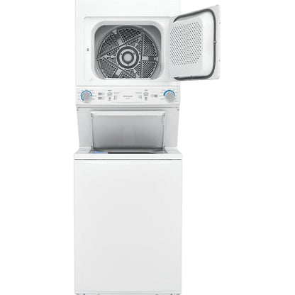 Frigidaire Quick Wash Dry Cycle, Maxfill and Long Vent Stacked Laundry Center with 3.9-cu ft Top load Washer and Electric 5.6-cu ft Dryer