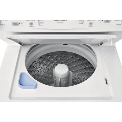 Frigidaire Quick Wash Dry Cycle, Maxfill and Long Vent Stacked Laundry Center with 3.9-cu ft Top load Washer and Electric 5.6-cu ft Dryer