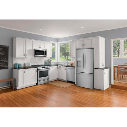 Frigidaire Counter-Depth 22.6-cu ft 3 -Door French Door Refrigerator with Ice Maker with Water and Ice Dispenser ( Stainless steel ) ENERGY STAR Certified