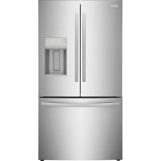 Frigidaire Counter-Depth 22.6-cu ft 3 -Door French Door Refrigerator with Ice Maker with Water and Ice Dispenser ( Stainless steel ) ENERGY STAR Certified