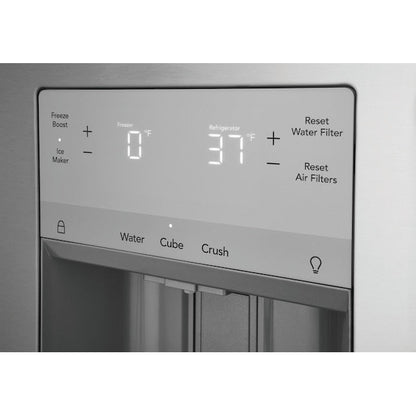 Frigidaire Counter-Depth 22.6-cu ft 3 -Door French Door Refrigerator with Ice Maker with Water and Ice Dispenser ( Stainless steel ) ENERGY STAR Certified