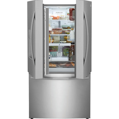 Frigidaire Counter-Depth 22.6-cu ft 3 -Door French Door Refrigerator with Ice Maker with Water and Ice Dispenser ( Stainless steel ) ENERGY STAR Certified