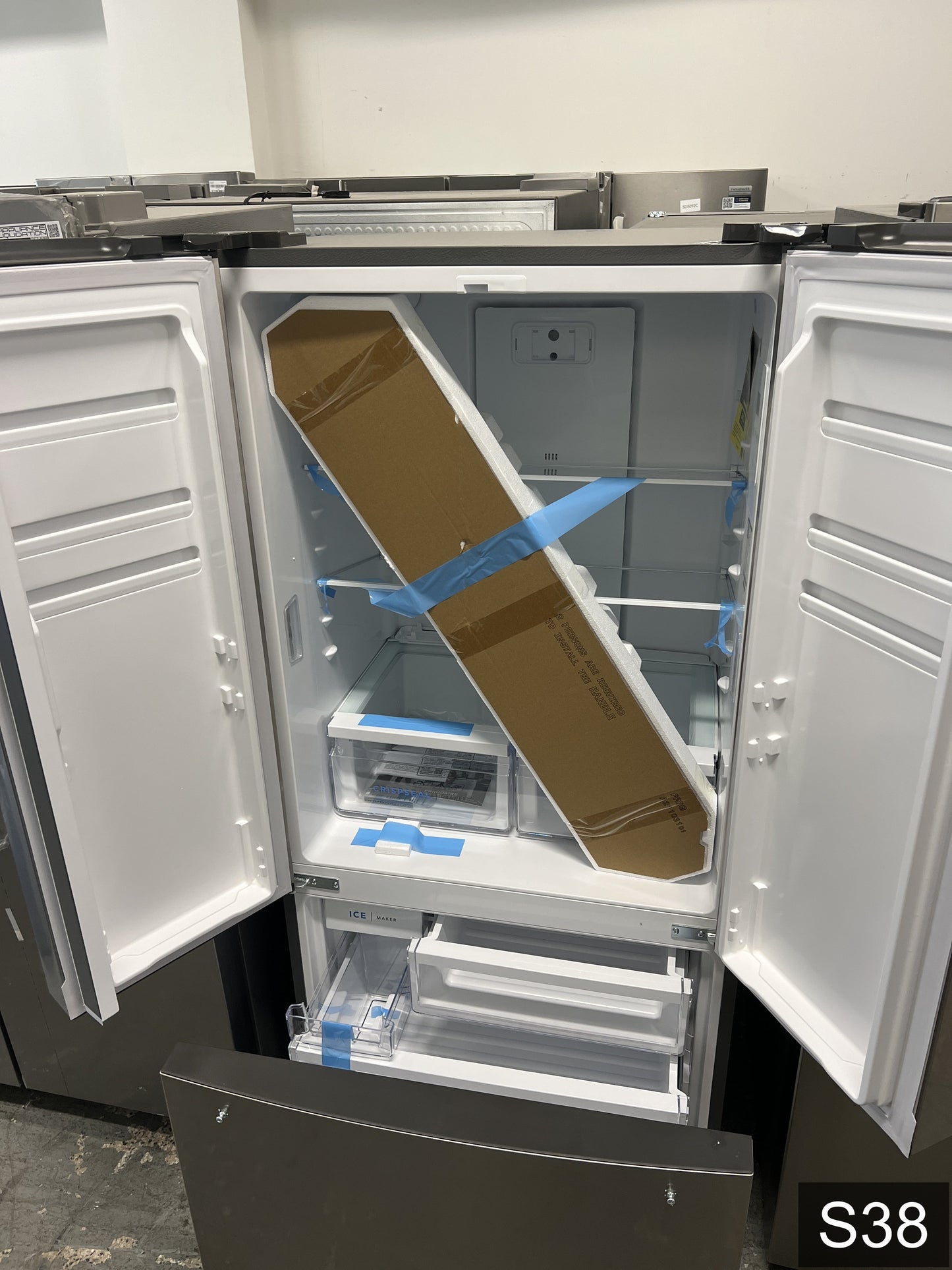 Frigidaire Counter-Depth 17.6-cu ft 3 -Door 31-in Wide French Door Refrigerator with Ice Maker ( Fingerprint-Resistant Stainless Look ) ENERGY STAR Certified