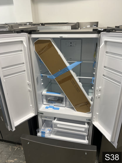 Frigidaire Counter-Depth 17.6-cu ft 3 -Door 31-in Wide French Door Refrigerator with Ice Maker ( Fingerprint-Resistant Stainless Look ) ENERGY STAR Certified