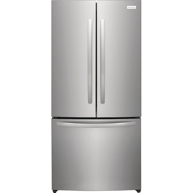 Frigidaire Counter-Depth 17.6-cu ft 3 -Door 31-in Wide French Door Refrigerator with Ice Maker ( Fingerprint-Resistant Stainless Look ) ENERGY STAR Certified
