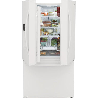 Frigidaire Standard-Depth 27.8-cu ft 3 -Door 36-in Wide French Door Refrigerator with Ice Maker with Water and Ice Dispenser ( White ) ENERGY STAR Certified
