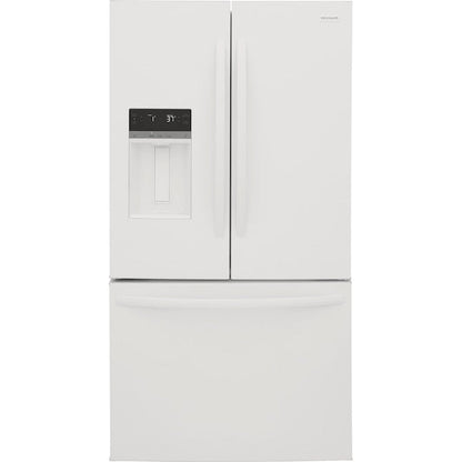 Frigidaire Standard-Depth 27.8-cu ft 3 -Door 36-in Wide French Door Refrigerator with Ice Maker with Water and Ice Dispenser ( White ) ENERGY STAR Certified