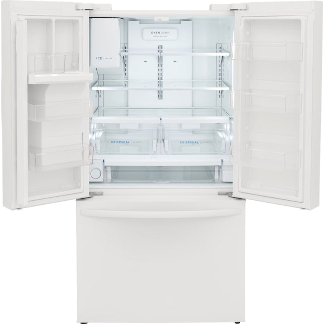 Frigidaire Standard-Depth 27.8-cu ft 3 -Door 36-in Wide French Door Refrigerator with Ice Maker with Water and Ice Dispenser ( White ) ENERGY STAR Certified