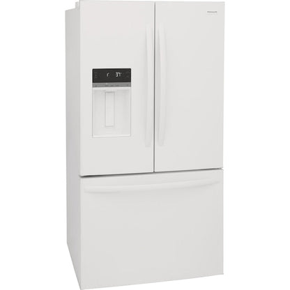 Frigidaire Standard-Depth 27.8-cu ft 3 -Door 36-in Wide French Door Refrigerator with Ice Maker with Water and Ice Dispenser ( White ) ENERGY STAR Certified