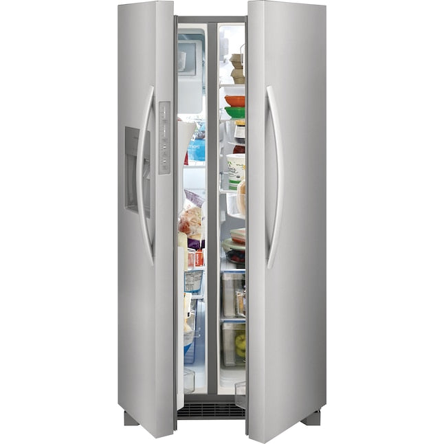 Frigidaire 22.3-cu ft Side-by-Side Refrigerator with Ice Maker ,Water and Ice Dispenser ( Stainless Steel ) ENERGY STAR Certified
