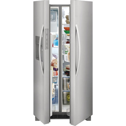 Frigidaire 22.3-cu ft Side-by-Side Refrigerator with Ice Maker ,Water and Ice Dispenser ( Stainless Steel ) ENERGY STAR Certified
