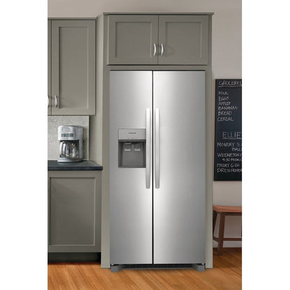 Frigidaire 22.3-cu ft Side-by-Side Refrigerator with Ice Maker ,Water and Ice Dispenser ( Stainless Steel ) ENERGY STAR Certified