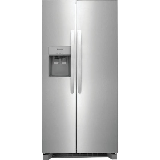 Frigidaire 22.3-cu ft Side-by-Side Refrigerator with Ice Maker ,Water and Ice Dispenser ( Stainless Steel ) ENERGY STAR Certified