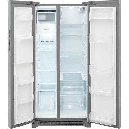 Frigidaire 22.3-cu ft Side-by-Side Refrigerator with Ice Maker ,Water and Ice Dispenser ( Stainless Steel ) ENERGY STAR Certified