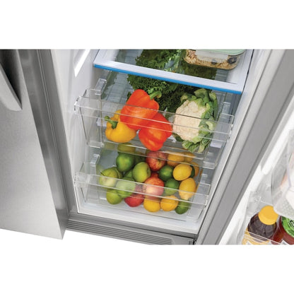 Frigidaire 22.3-cu ft Side-by-Side Refrigerator with Ice Maker ,Water and Ice Dispenser ( Stainless Steel ) ENERGY STAR Certified