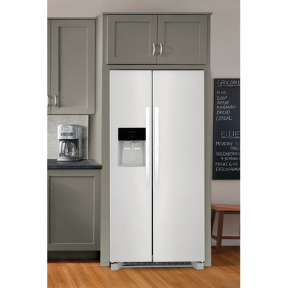 Frigidaire 22.3-cu ft Side-by-Side Refrigerator with Ice Maker ,Water and Ice Dispenser ( White ) ENERGY STAR Certified