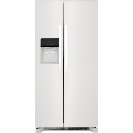Frigidaire 22.3-cu ft Side-by-Side Refrigerator with Ice Maker ,Water and Ice Dispenser ( White ) ENERGY STAR Certified