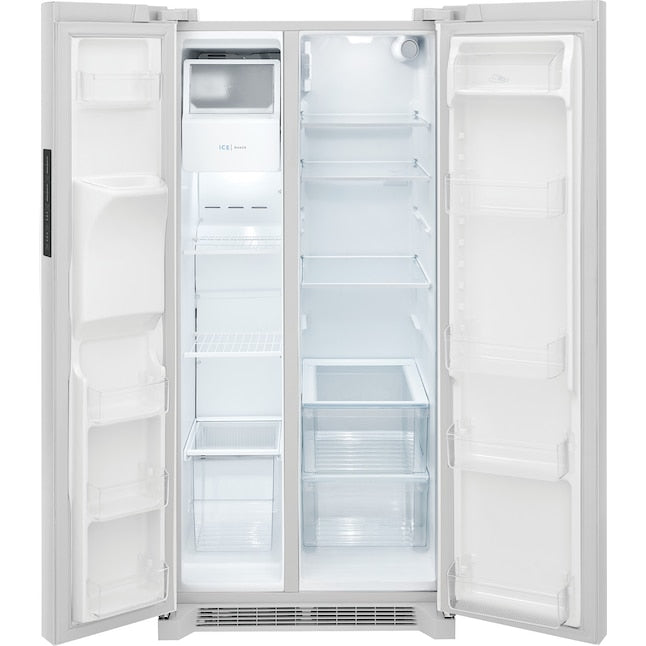 Frigidaire 22.3-cu ft Side-by-Side Refrigerator with Ice Maker ,Water and Ice Dispenser ( White ) ENERGY STAR Certified