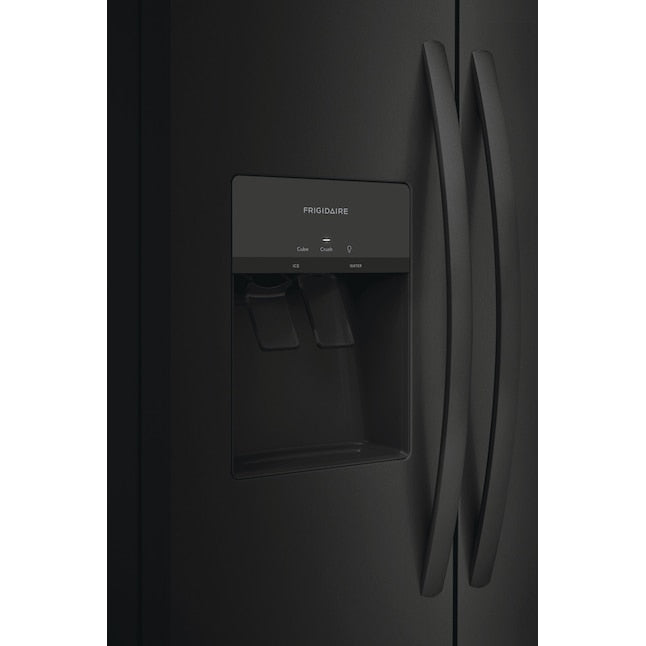 Frigidaire 25.6-cu ft Side-by-Side Refrigerator with Ice Maker ,Water and Ice Dispenser ( Black ) ENERGY STAR Certified