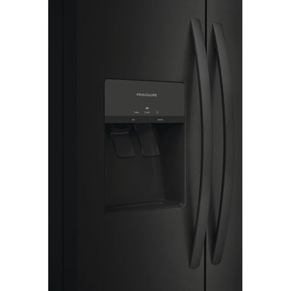 Frigidaire 25.6-cu ft Side-by-Side Refrigerator with Ice Maker ,Water and Ice Dispenser ( Black ) ENERGY STAR Certified