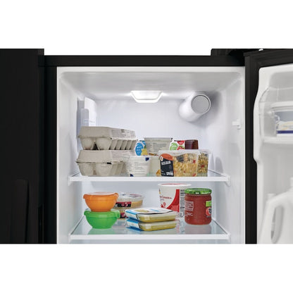 Frigidaire 25.6-cu ft Standard-Depth 36-in Wide Side-by-Side Refrigerator with Ice Maker ,Water and Ice Dispenser ( Black ) ENERGY STAR Certified