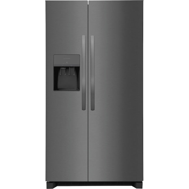 Frigidaire 25.6-cu ft Side-by-Side Refrigerator with Ice Maker ,Water and Ice Dispenser ( Black Stainless Steel ) ENERGY STAR Certified