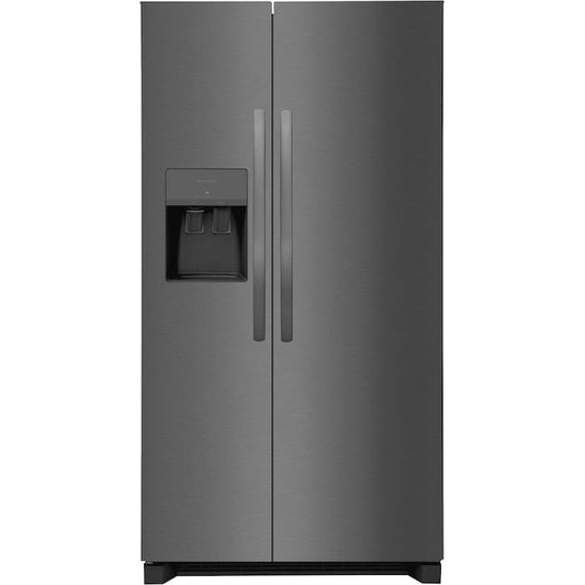 Frigidaire 25.6-cu ft Side-by-Side Refrigerator with Ice Maker ,Water and Ice Dispenser ( Black Stainless Steel ) ENERGY STAR Certified