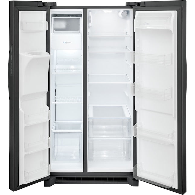Frigidaire 25.6-cu ft Side-by-Side Refrigerator with Ice Maker ,Water and Ice Dispenser ( Black Stainless Steel ) ENERGY STAR Certified
