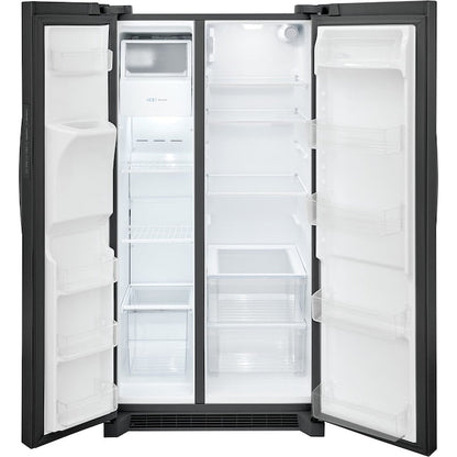 Frigidaire 25.6-cu ft Side-by-Side Refrigerator with Ice Maker ,Water and Ice Dispenser ( Black Stainless Steel ) ENERGY STAR Certified