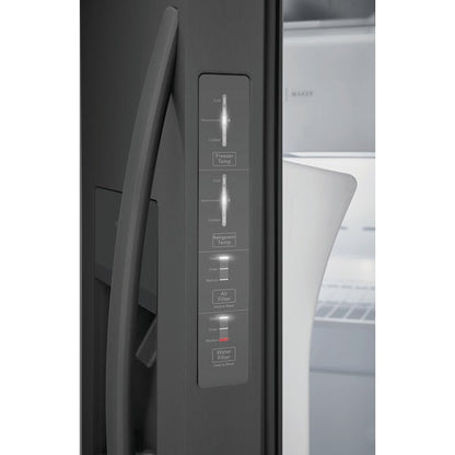 Frigidaire 25.6-cu ft Side-by-Side Refrigerator with Ice Maker ,Water and Ice Dispenser ( Black Stainless Steel ) ENERGY STAR Certified