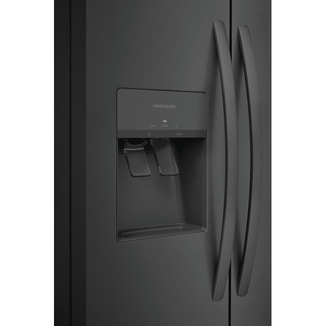 Frigidaire 25.6-cu ft Side-by-Side Refrigerator with Ice Maker ,Water and Ice Dispenser ( Black Stainless Steel ) ENERGY STAR Certified