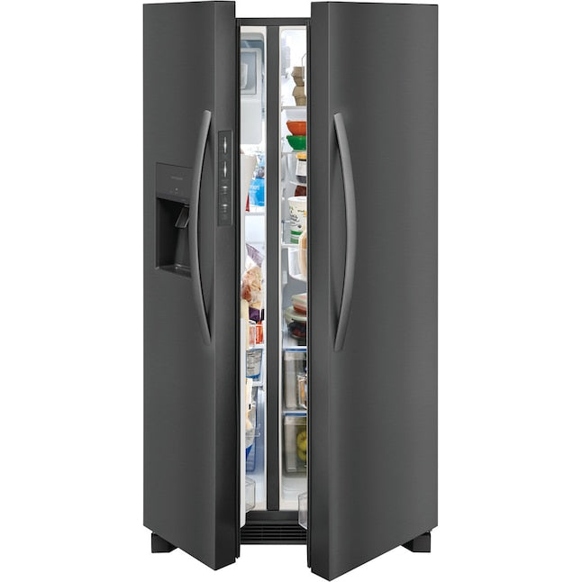 Frigidaire 25.6-cu ft Side-by-Side Refrigerator with Ice Maker ,Water and Ice Dispenser ( Black Stainless Steel ) ENERGY STAR Certified