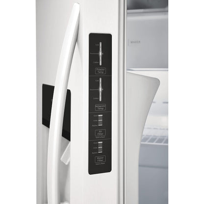 Frigidaire 25.6-cu ft Side-by-Side Refrigerator with Ice Maker ,Water and Ice Dispenser ( White ) ENERGY STAR Certified
