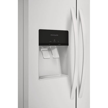 Frigidaire 25.6-cu ft Side-by-Side Refrigerator with Ice Maker ,Water and Ice Dispenser ( White ) ENERGY STAR Certified