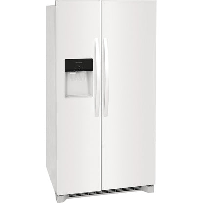 Frigidaire 25.6-cu ft Side-by-Side Refrigerator with Ice Maker ,Water and Ice Dispenser ( White ) ENERGY STAR Certified