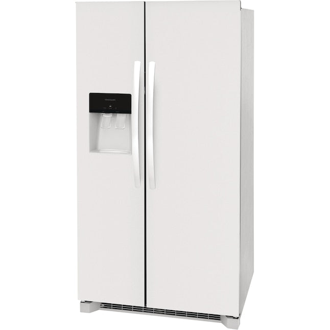 Frigidaire 25.6-cu ft Side-by-Side Refrigerator with Ice Maker ,Water and Ice Dispenser ( White ) ENERGY STAR Certified