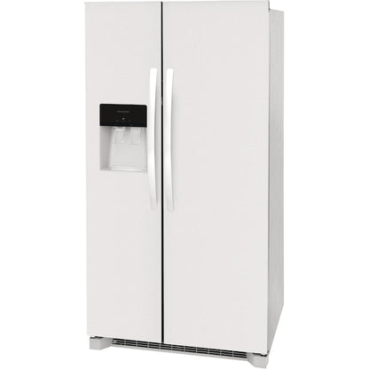 Frigidaire 25.6-cu ft Side-by-Side Refrigerator with Ice Maker ,Water and Ice Dispenser ( White ) ENERGY STAR Certified