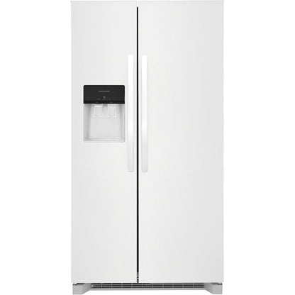 Frigidaire 25.6-cu ft Side-by-Side Refrigerator with Ice Maker ,Water and Ice Dispenser ( White ) ENERGY STAR Certified
